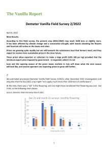 Demeter Vanilla Field Survey March 2022